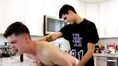 Deep bareback creampie with big cocked twinks in the kitchen, Amateur, Blowjob, Creampie, Bare Twinks