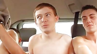 Bottom bitch Leo Paris enjoys being fucked by two twinks, Hardcore, Threesome, Gay, Boys On The Prowl