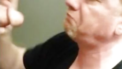 submissive faggot blows trucker in bathroom, Blowjob, Swallow, Gay