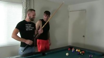 Pool Table Fetish Fuck with Mason Lear and Josh Mikael, Anal, Piercing, Gay, Table, Mason Lear