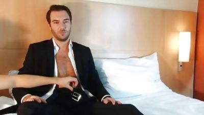 handsome str8 salesman serviced in spite of him for a gay porn, Amateur, Handjob, Masturbating, Keumgay