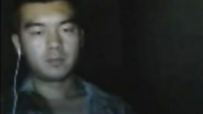 Horny chinese army boy, Amateur, Asian, Masturbating, Chinese