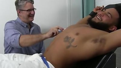 Bound black dude receives tickle torment from older gentleman, Black, Legs, Gay