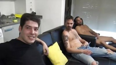 bi bareback orgia with Damien CROSSE koldo GORAN Jess ROYAN in VALENCIA, Ass, Big Cock, Blowjob, Gay, Damien Crosse
