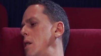 Suits Have Sex in Adult Cinema, Anal, Blowjob, Masturbating