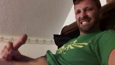 Jackin' It In Bed!!!, Amateur, Big Cock, Cumshot, Gay