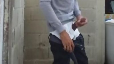 gifted masturbates outdoors, Big Cock, Cumshot, Outdoor