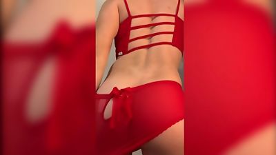 SissySvenja95 #33 - Sissy in cute flashy red teen panties, Amateur, Masturbating, Teen