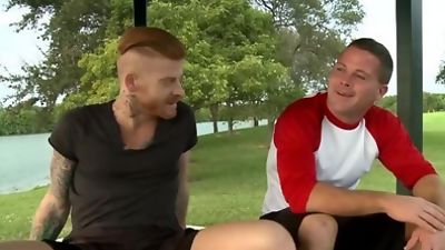 Muscle Hunk Daddy Fucks His Friend & Rims His Ass 4 A Change, Ass, Big Cock, Tattoo, Pride Studios, Bennett Anthony