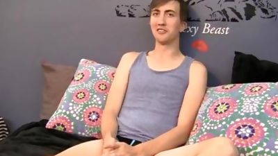 Young gay Cody Kings makes cock cum with passionate handwork, Masturbating, Solo, Gay, Zack Randall