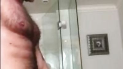 Vocal hairy dad cums, Cumshot, Hairy, Solo