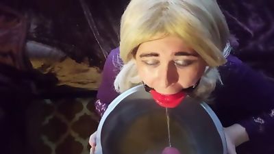 Nasty Sissy Slave Luce Blow Fuck And Piss On, Amateur, Blowjob, Gay