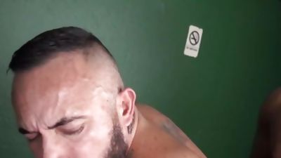 Black bear bareback drilling inked stud, Black, Interracial, Gay