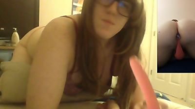SecretCDTO plays with dildo with double cam, Amateur, Anal, Dildo