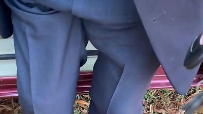 Dad's package in full display., Amateur, Interracial, Old And Young, Gay
