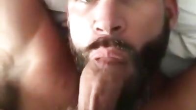 GORGEOUS BEARDED COCKSUCKER, Amateur, Blowjob, Gay