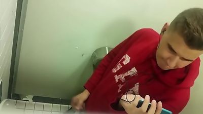 Young Boy wank in toilet PL Warszawa, Massage, Masturbating, Gay