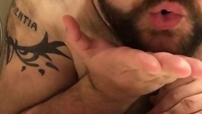 Pre=shower display of my manly goods, Solo, Gay, Shower, Strip, Teasing