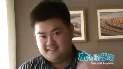 Japanese chubby bear threesome, Anal, Asian, Group Sex, Gay