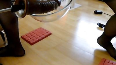 Selfmade Creampie fuckingmachine fun, Anal, Creampie, Masturbating