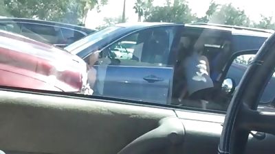 Once again in a parking lot, Masturbating, Gay, Small Cock