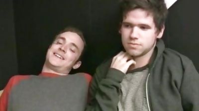 Short haired babe fucking with two handsome amateurs, Amateur, Blowjob, Group Sex, Straight Boys Fucking