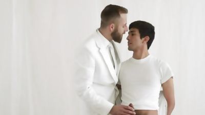 MissionaryBoyz - Prude Missionary Boy Sucks Cock To Prove His Worth, Blowjob, Brunette, Masturbating, Missionary