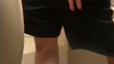 caught roomate pissing with hidden camera and he has a huge dick, Amateur, Big Cock, Solo