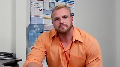 GRAB ASS - New Employee Gets Broken In By The Boss, Adam Bryant, Anal, Ass, Gay, Adam Bryant