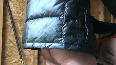 Anon load, sling setup in shed, Anal, Outdoor, Bears