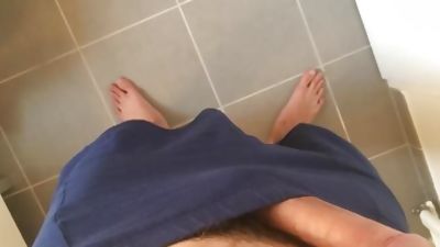 Twink wanks and cums on the floor, Big Cock, Cumshot, Masturbating
