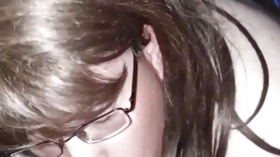 Sucking Daddy on his front porch, Amateur, Blowjob, Outdoor