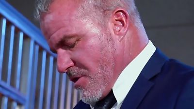 Mature lawyer roughly fist fucks young jock prisoner, Blowjob, Mature, Gay, Club Inferno Dungeon