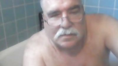 grandpa bath time, Masturbating, Gay, Bath