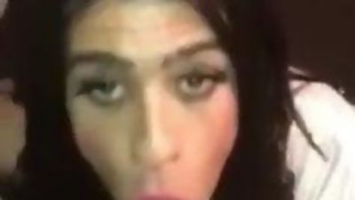 sissy crossdresser loves sucking big black cock, Amateur, Blowjob, Interracial