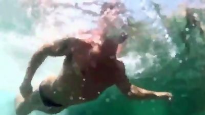 Muscle Sex At The Beach, Blowjob, Gay, Bears