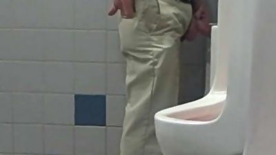 Mature and older men pissing - toilet spy, Mature, Gay, Pissing