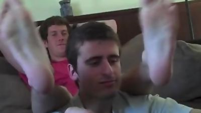 Boys feet tickling8, Closeup, Legs, Outdoor