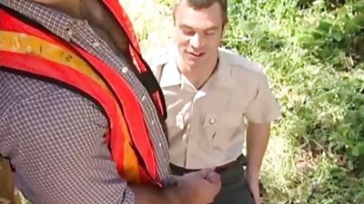Ranger & two Road Workers: Alex Baresi, Jack Bond & Dillon Buck, Ass, Blowjob, Fetish, Dillon Buck