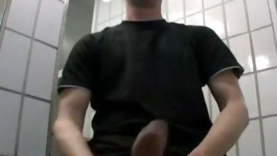 XXL Public crap-house Jerk-Off, Big Cock, European, Cumshot