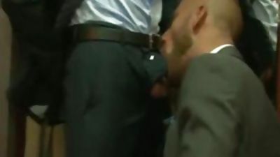 Suits boyz In The Store, European, Blowjob, Deepthroat