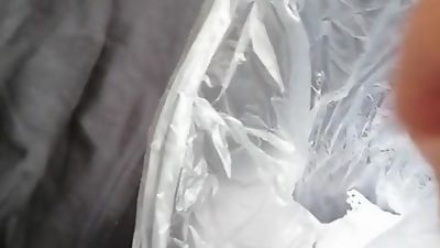 Wife's cum filled panties under my pillow, Amateur, Handjob, Masturbating