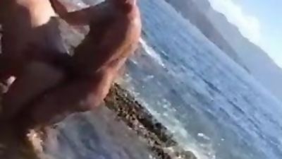 Old Daddy Fucked On Beach, Anal, Bikini, Gay