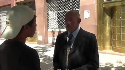 Daddy picks up homeless twink and fucks good, Big Cock, Old And Young, Gay, Pick up