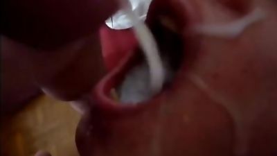 Bukkake - Boy swallowing many loads., Blowjob, Swallow, Gay