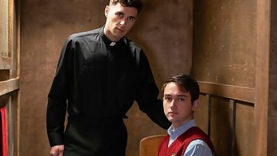 Straight Catholic Altar Boy Sex With Priest While Confessing, Anal, Blowjob, Handjob