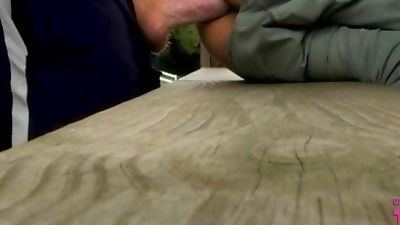 Coach fucking teen player after game in public, Anal, Asian, Outdoor