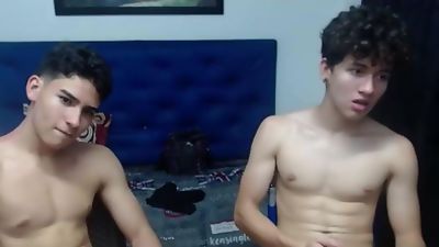 cute young boy friends Tom and Cris jerkoff together, Big Cock, Teen, Webcam, Gay