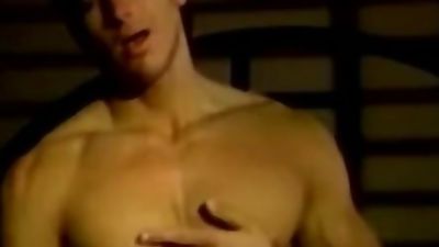 Hunky Gent Strokes And Cums, Cumshot, Masturbating, Solo, Big Muscles Big Cocks