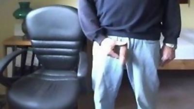 stand and wank, Amateur, Big Cock, Masturbating, Old Man